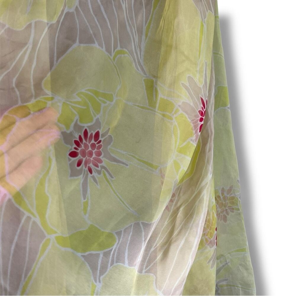 Sheer floral oversized wrap sarong scarf 41” x 70” - Picture 5 of 7